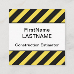 Minimal Construction Estimator Business Card Quadratische Visitenkarte