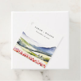 Minimal Country Spring Blumenlandschaft Hochzeiten Geschenkanhänger