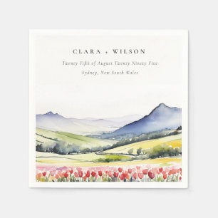 Minimal Country Spring Blumenlandschaft Hochzeiten Serviette
