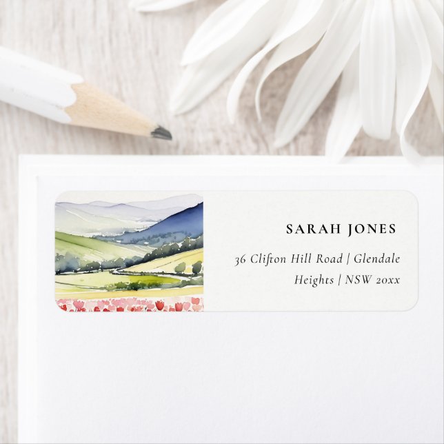 Minimal Country Spring Floral Landschaftsadresse (Insitu)