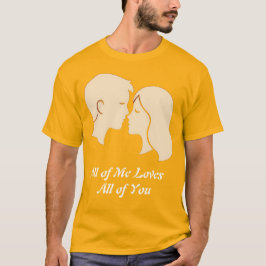 Minimal Couple Silhouette Happy Valentines Day T-Shirt