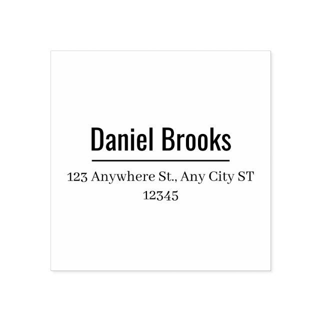 Minimal Custom Address Stamp  Return Address Stamp Gummistempel (Prägung)