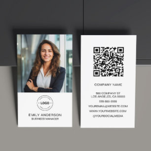 Minimal Custom Foto Logo Business Card Visitenkarte