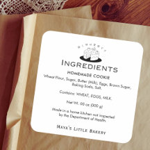 Minimal Cute Cake Logo Bakery Ingredient Product