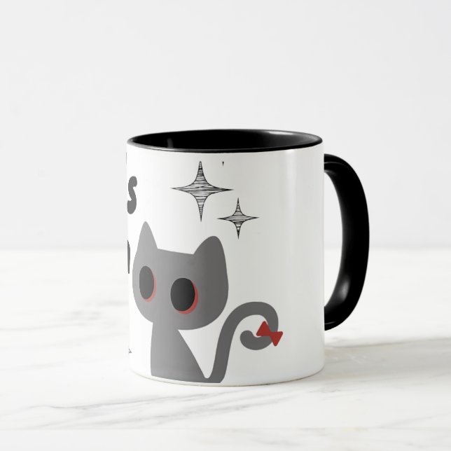  Minimal Cute Cat It’s a  Tasse (VorderseiteRechts)