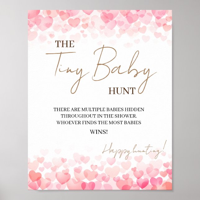 Minimal das winzige Baby Hunt Baby Shower Spiel ru Poster (Vorne)