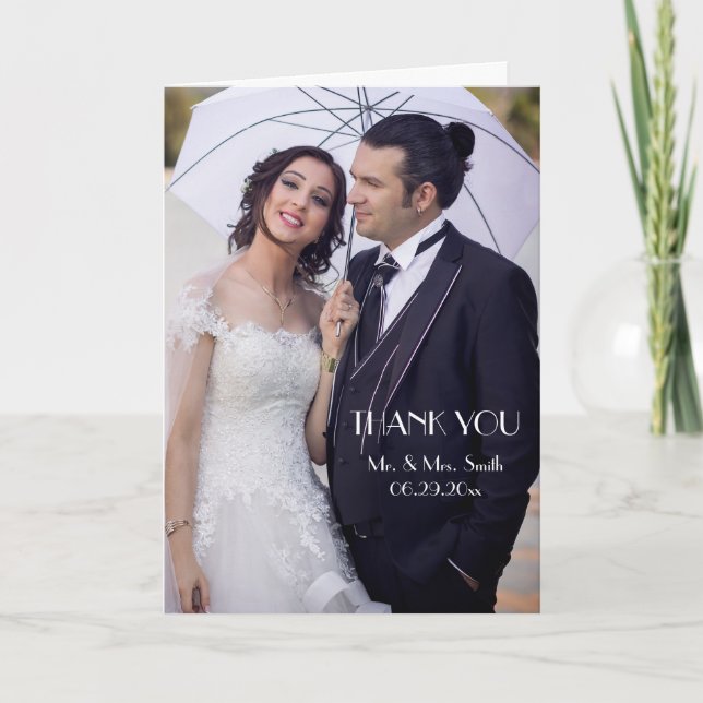 Minimal Deco Photo Merci Mariage (Devant)