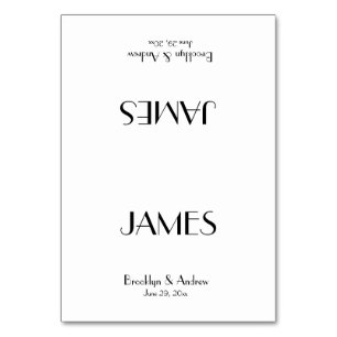 Minimal Deko White Wedding Platzkarten Tischnummer