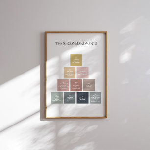 Minimal der 10 Gebote Plakat