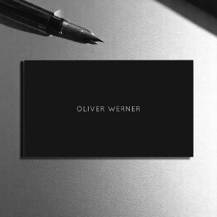 Minimal der minimalistisch eleganten schwarz visitenkarte