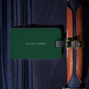 Minimal der Minimalistischen Elegant dunkelgrün Gepäckanhänger