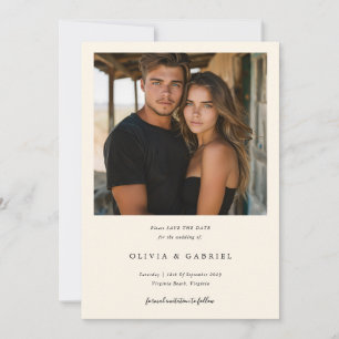 Minimal des verzauberten Fotos Save the Date Einladung