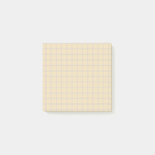 Minimal-Design-Office für Cream Checkered Pattern Post-it Klebezettel