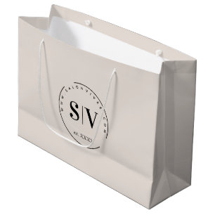 Minimal Designer Beauty Salon Business-Logo Große Geschenktüte