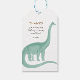 Minimal Dinosaur Geburtstagsparty Danke Geschenkanhänger