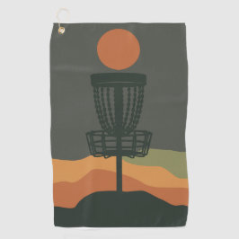 Minimal Disk Golf Basket Disk Handtuch