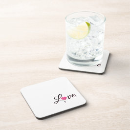 Minimal Dotted Heart Design Getränkeuntersetzer