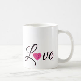 Minimal Dotted Heart Design Kaffeetasse