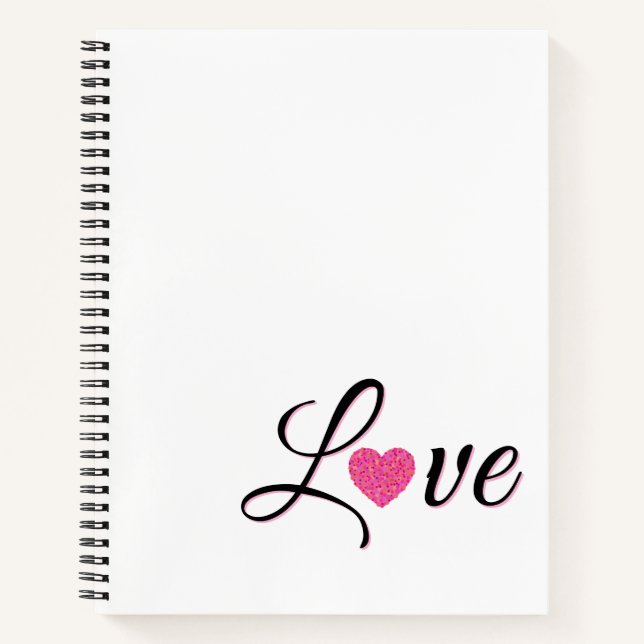 Minimal Dotted Heart Design Notizbuch (Vorderseite)