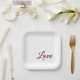 Minimal Dotted Heart Design Pappteller