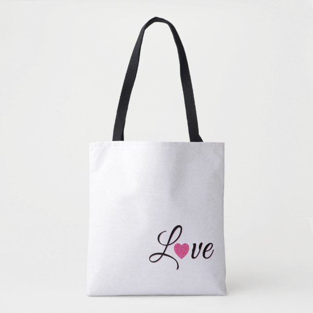 Minimal Dotted Heart Design Tasche (Vorderseite)