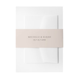 Minimal Dusty Pink Wedding Einladungsbanderole