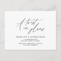 Minimal einfach, Eine Drehung in Plänen. Wed versc