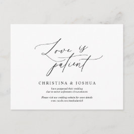 Minimal einfach, Hochzeit Einladung Vertagung Postkarte