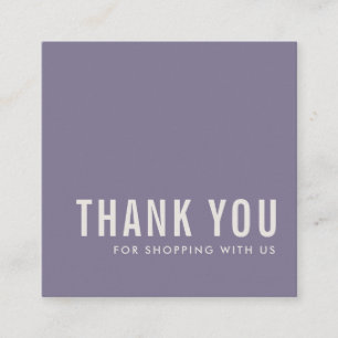 MINIMAL EINFACH LAVENDER LILAC LILA DANKE QUADRATISCHE VISITENKARTE