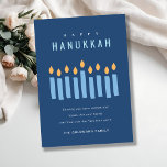 Minimal einfache blaugelbe Kerzen glücklich Hanukk Feiertagskarte<br><div class="desc">Wenn Sie weitere Anpassungen benötigen,  schreiben Sie mir bitte an yellowfebstudio@gmail.com.</div>