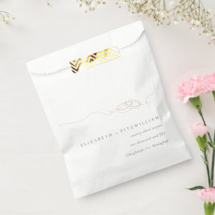 Minimal einfache Hochzeiten Rosa Hochzeit Geschenktütchen