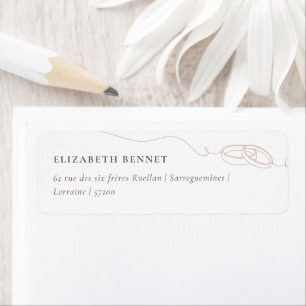 Minimal einfache Hochzeitsraten Rosa Farbe