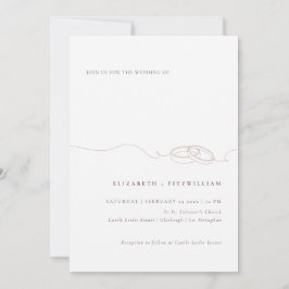 Minimal einfache Hochzeitsraten | Rosa Hochzeit Einladung