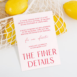 Minimal einfache Rosa- und Magenta-Umschließungska Begleitkarte