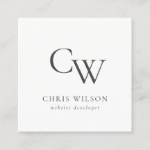 Minimal einfache Schwarz-Weiß-Monogramm