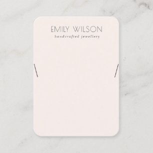 Minimal einfache Soft Blush Pink Netzklace Anzeige Visitenkarte