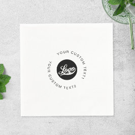 Minimal einfaches Firmenlogo & Round-Text-Business Serviette