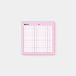 Minimal einfaches Memo Grid Post-it Klebezettel
