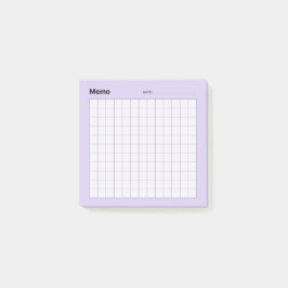 Minimal einfaches Memo Grid Post-it Klebezettel