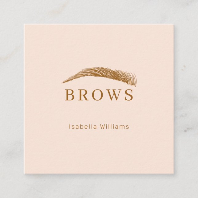 Minimal elegant Augenbrauen Visitenkarte (Vorderseite)