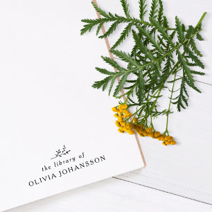 Minimal elegant botanisch aus der Bibliothek des B Permastempel