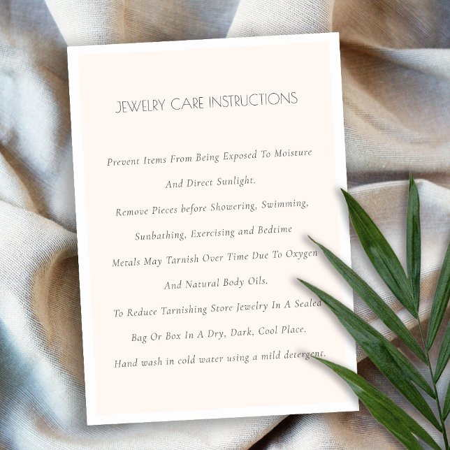 Minimal Elegant Einfach Weiße Schmuckpflege Visitenkarte (Von Creator hochgeladen)