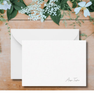 Minimal Elegant Einfache Personalisierte Mitteilun Mitteilungskarte