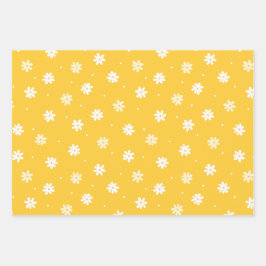 Minimal Elegant Gelbe Frühlingsfest Ostern Geschenkpapier Set