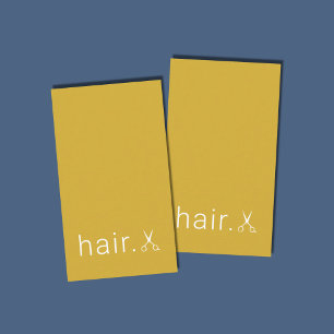 Minimal Elegant Gold Weißschere Friseursalon Visitenkarte