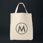 Minimal Elegant Gray Monogram Tragetasche<br><div class="desc">Dieses moderne Taschendesign besticht durch ein minimalistisch elegantes Monogramm mit einer eleganten grauen Typografie und einem schlichten und beruflichen Look.</div>