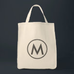 Minimal Elegant Gray Monogram Tragetasche<br><div class="desc">Dieses moderne Taschendesign besticht durch ein minimalistisch elegantes Monogramm mit einer eleganten grauen Typografie und einem schlichten und beruflichen Look.</div>
