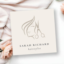 Minimal Elegant Haarstylist Elfenbeinhaarschere