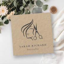 Minimal Elegant Hairstylist Kraft Hair Scissor