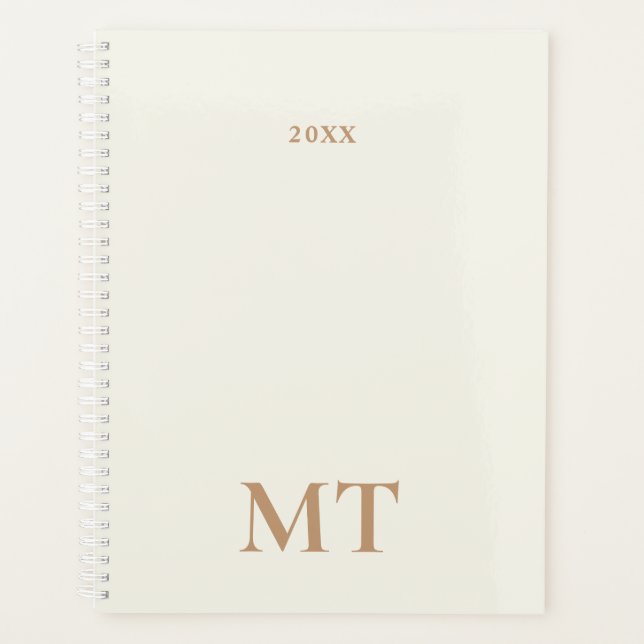 Minimal Elegant Monogram Planer (Vorderseite)